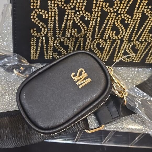 Steve Madden BEvelyn Rhinestone Logo Satchel - Picture 5 of 10